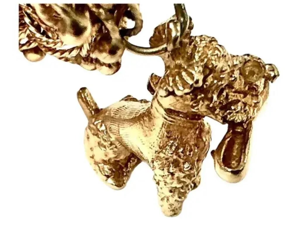 Ladies Heavy 14k Gold Charm Bracelet - 4