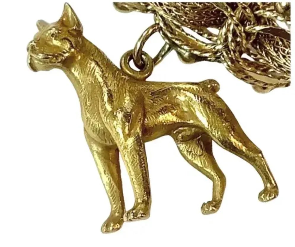 Ladies Heavy 14k Gold Charm Bracelet - 5