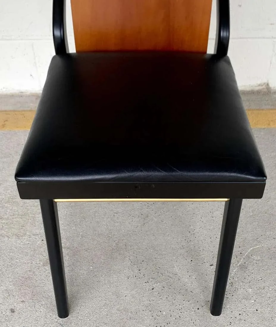 Late 20th Century Pierre Cardin Dining Room Set, 6 Keyhole Back Arm Chairs #26406 & Pedestal Table - 5