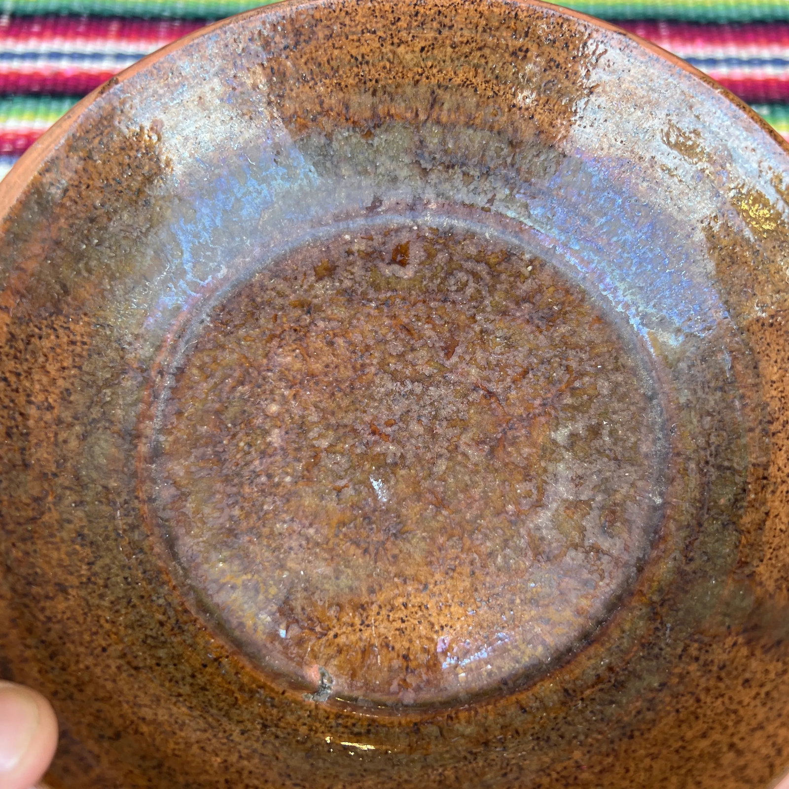 A Antique Folk Art Redware Plate, by Stahl's Pottery, Powder Valley, Pa, Circa 1930's - 5