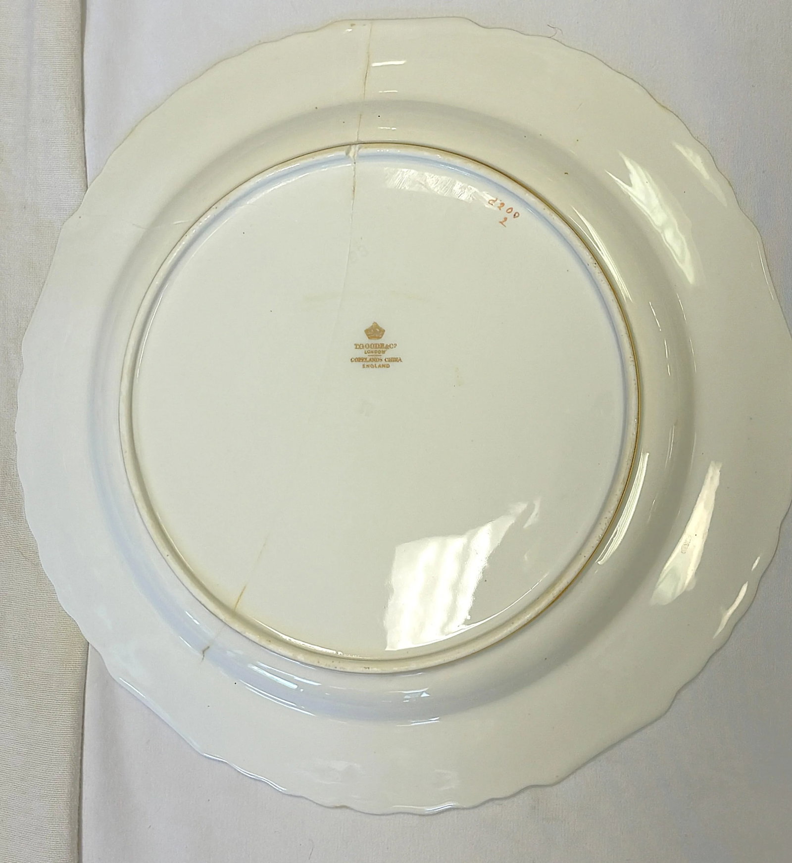18th Century English Copeland Porcelain Dinner Plates With Hand Painted Exotic Birds & Gold Raised B - 17