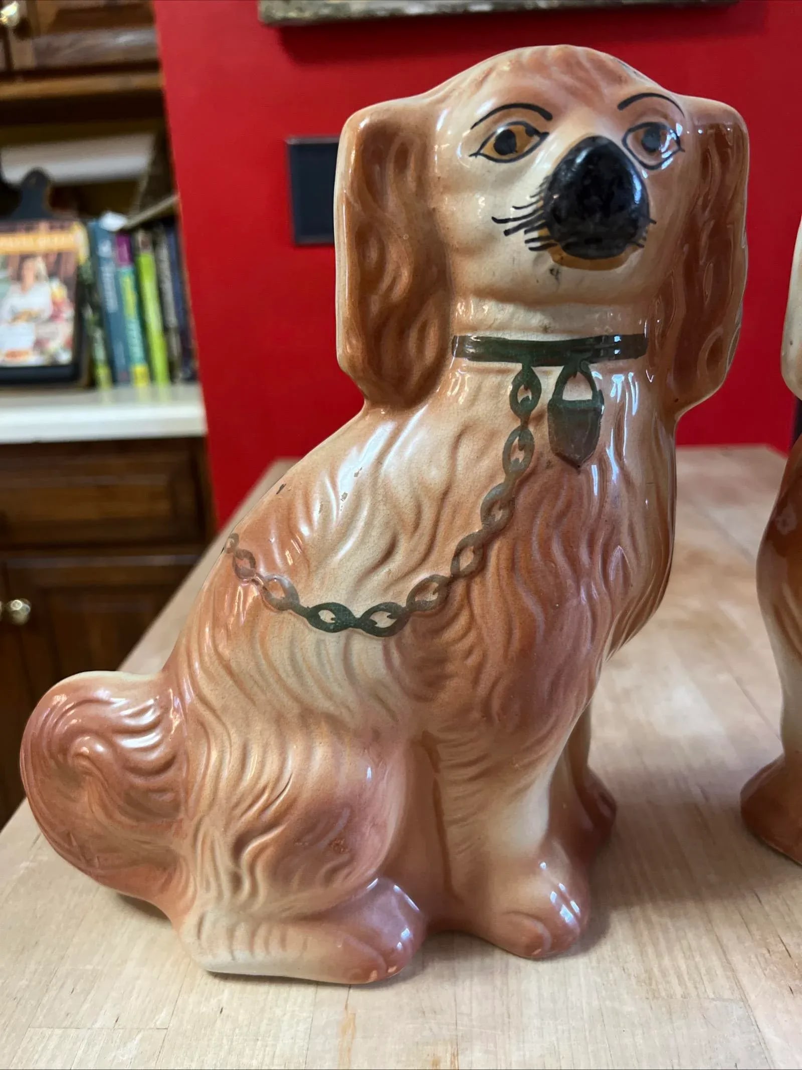 Pair of Antique Decorated Staffordshire Dogs, Circa 1860's - 12