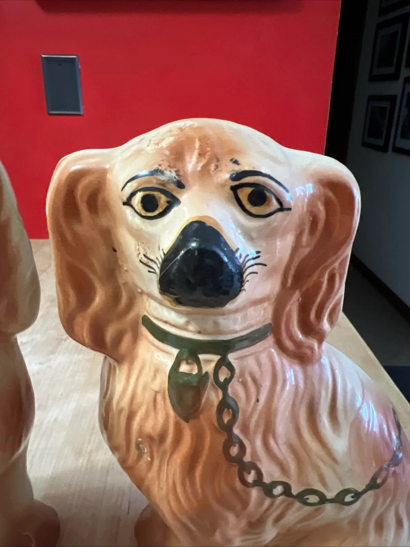 Pair of Antique Decorated Staffordshire Dogs, Circa 1860's - 3