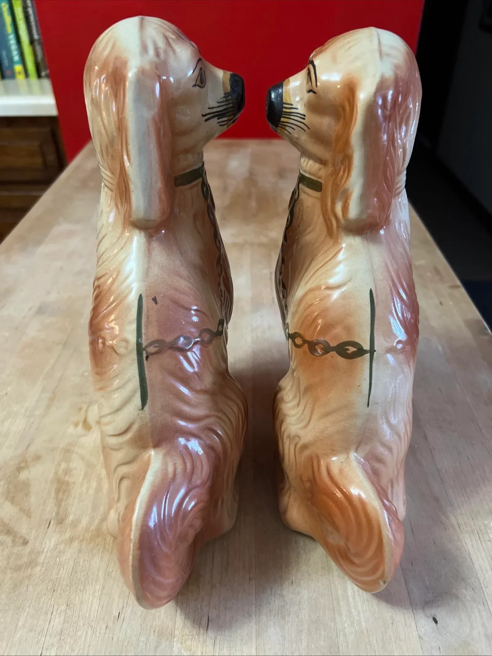 Pair of Antique Decorated Staffordshire Dogs, Circa 1860's - 8