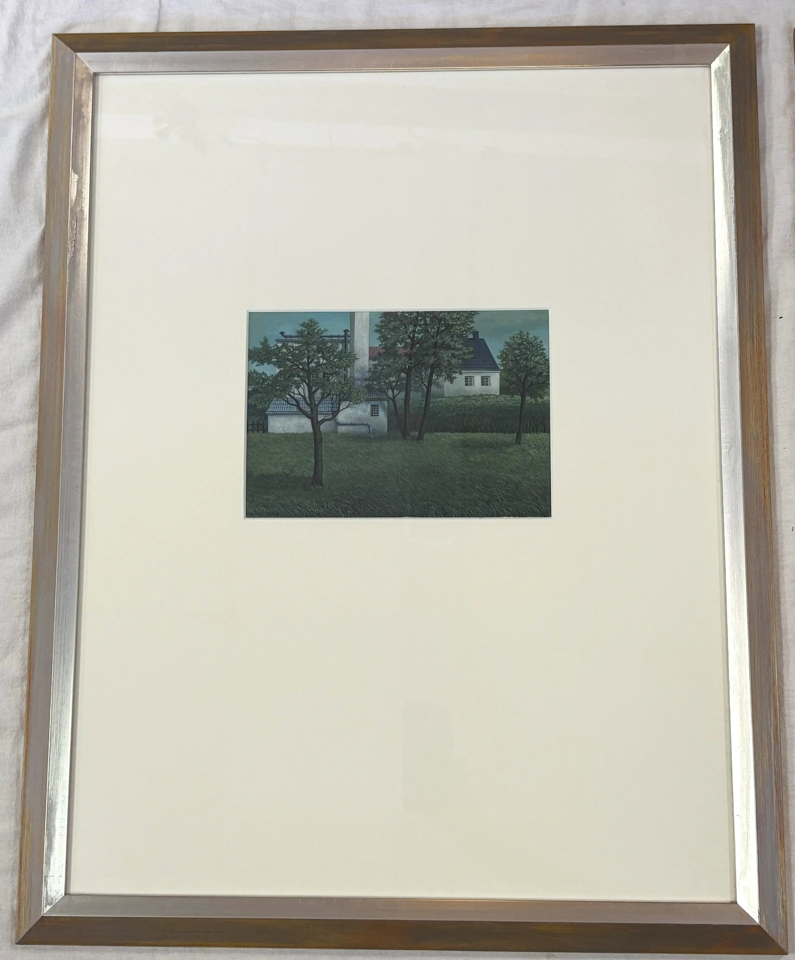 1980's-90's Original Signed and Framed Gisela Grundmann Weinert (German) Gouache Landscape Paintings - 3
