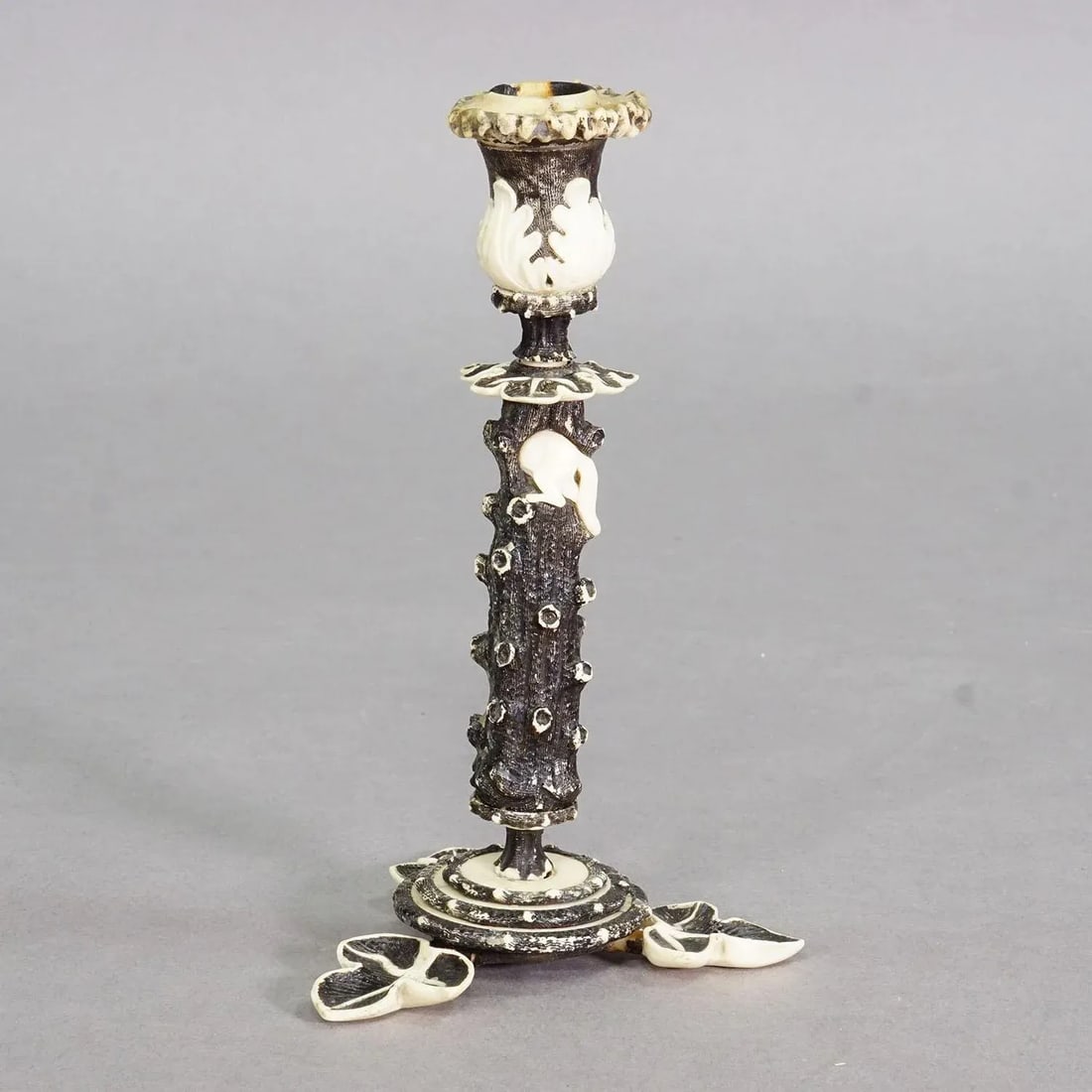 Antique Antler and Bone Candle Holder, Germany Ca. 1850 - 3