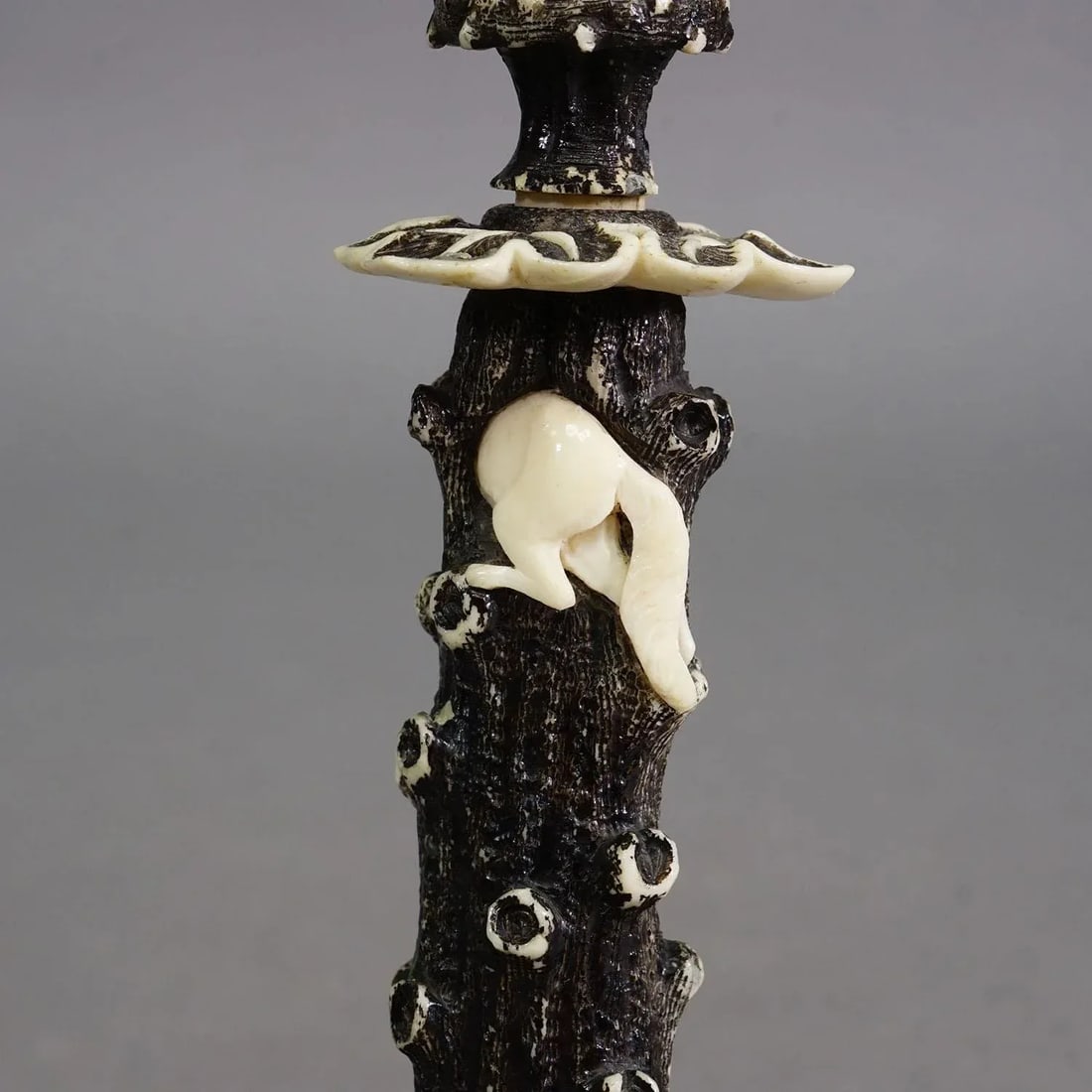 Antique Antler and Bone Candle Holder, Germany Ca. 1850 - 6