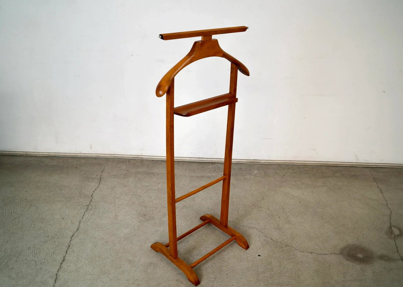 1950's Mid-Century Modern Solid Wood Valet / Butler - 4
