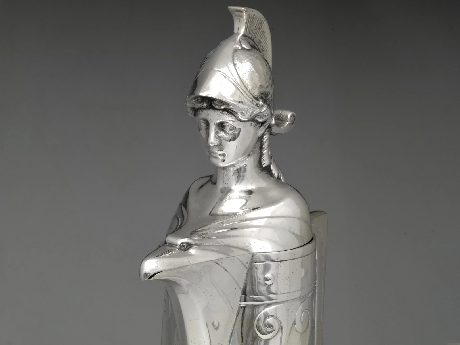 WMF Art Nouveau Silverplate Claret Jug With Athena Finial, c.1910–1925 - 4