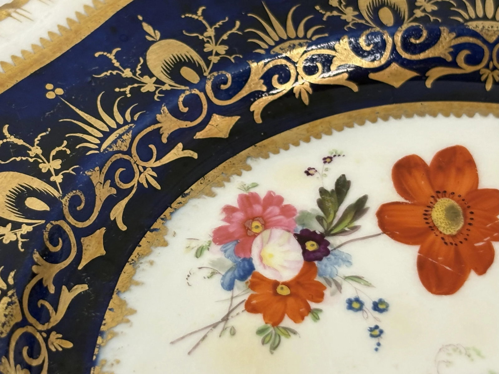 1820's English Regency Hand Painted Coalport Porcelain Plates- A Pair - 10