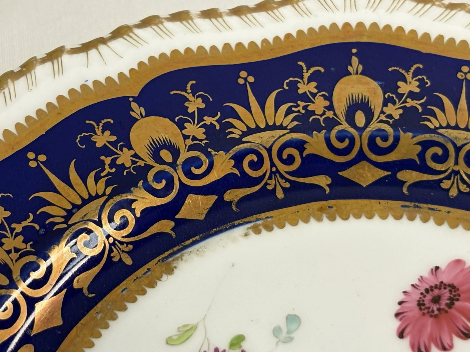 1820's English Regency Hand Painted Coalport Porcelain Plates- A Pair - 11