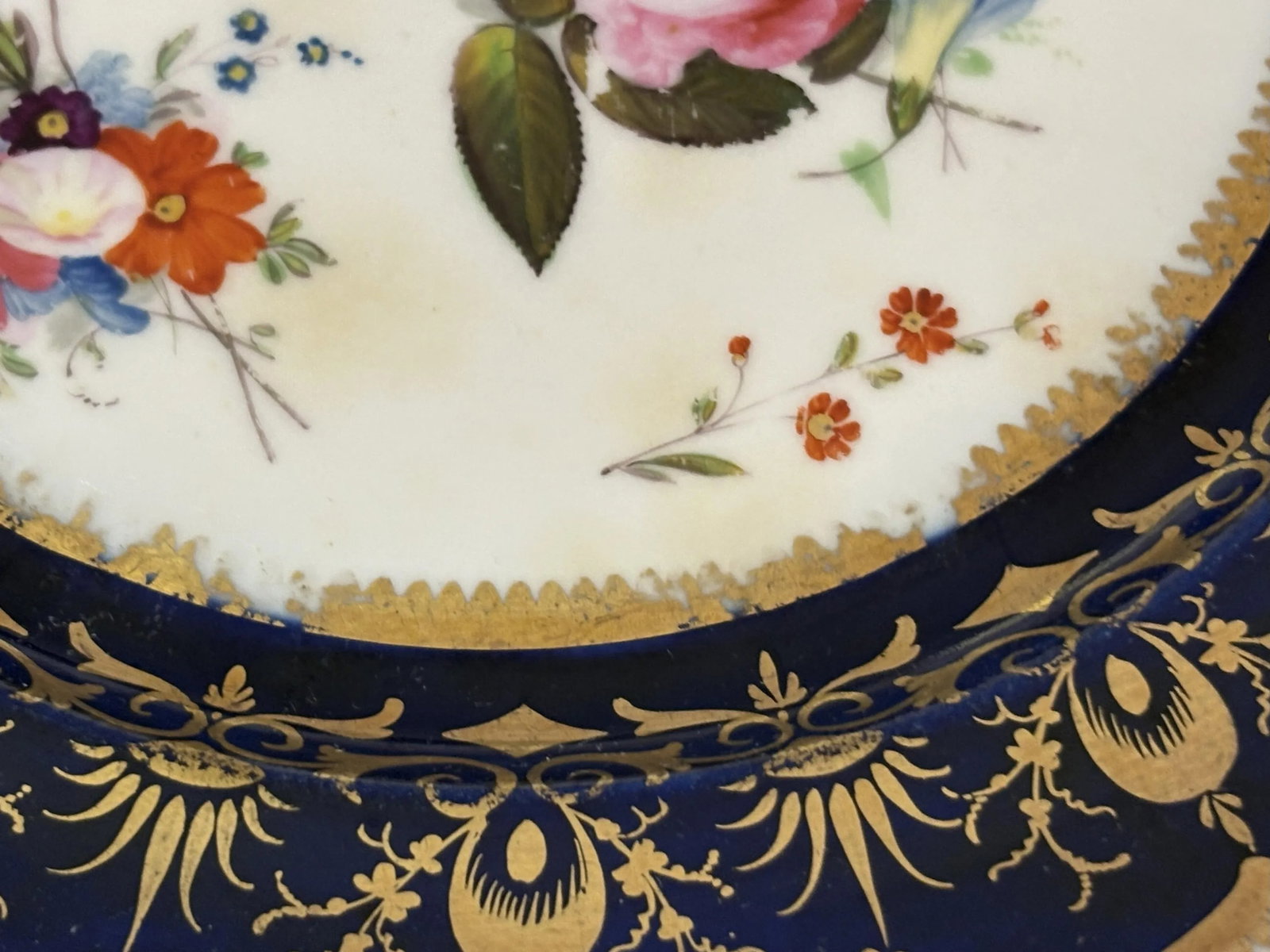 1820's English Regency Hand Painted Coalport Porcelain Plates- A Pair - 13