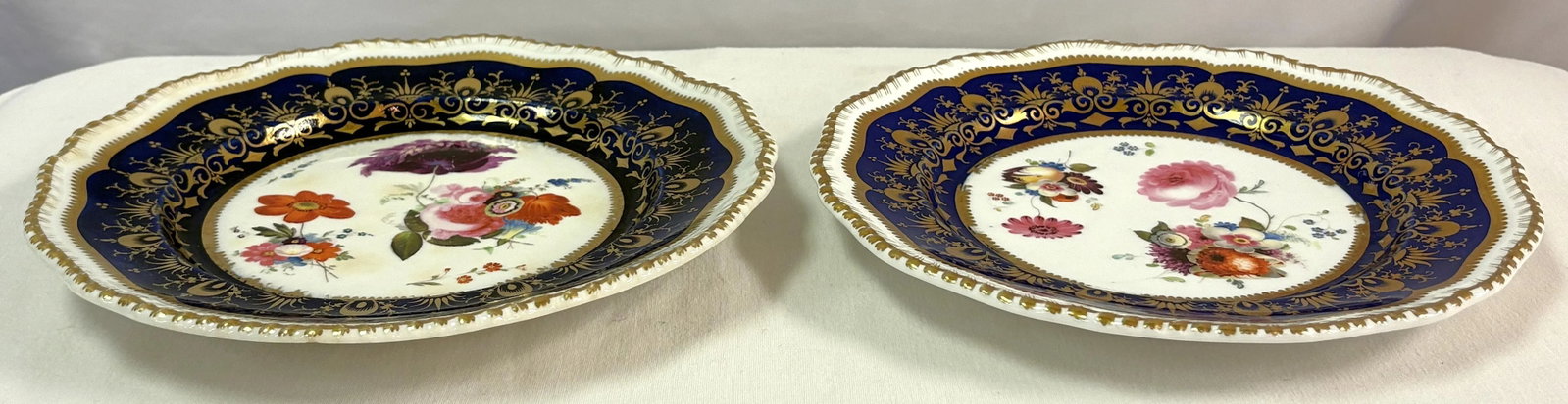 1820's English Regency Hand Painted Coalport Porcelain Plates- A Pair - 15