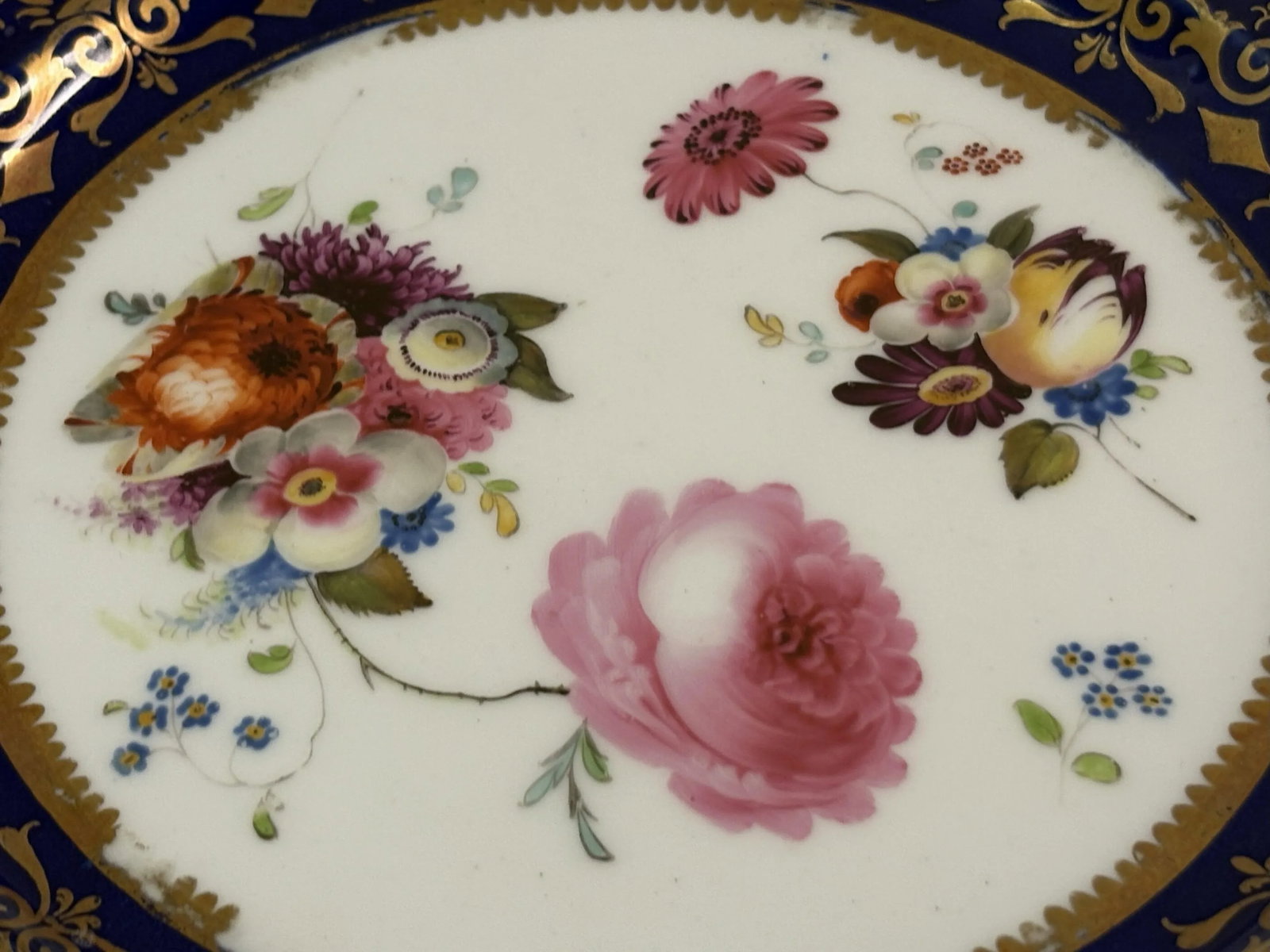 1820's English Regency Hand Painted Coalport Porcelain Plates- A Pair - 9