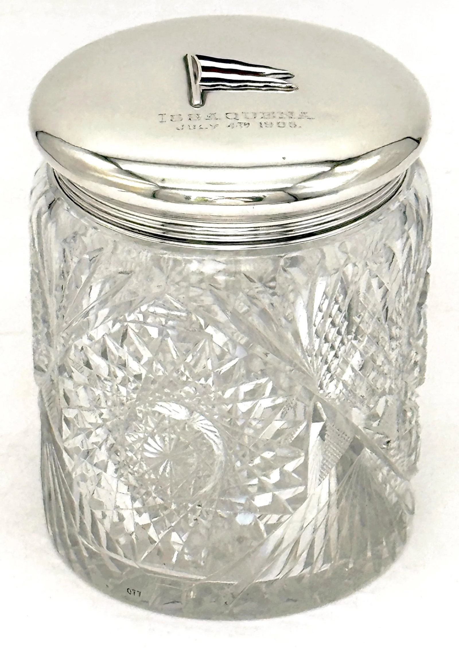 Gorham Sterling Silver & Cut Glass Yacht Humidor, July 4th, 1906 – "Issaquena" - 2