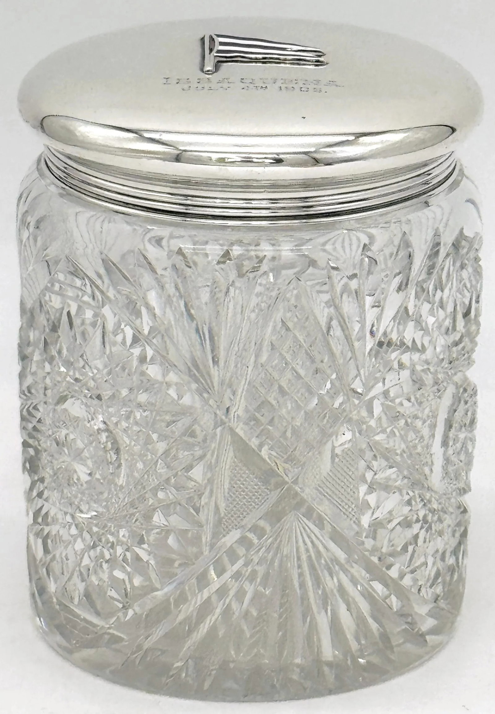 Gorham Sterling Silver & Cut Glass Yacht Humidor, July 4th, 1906 – "Issaquena" - 4