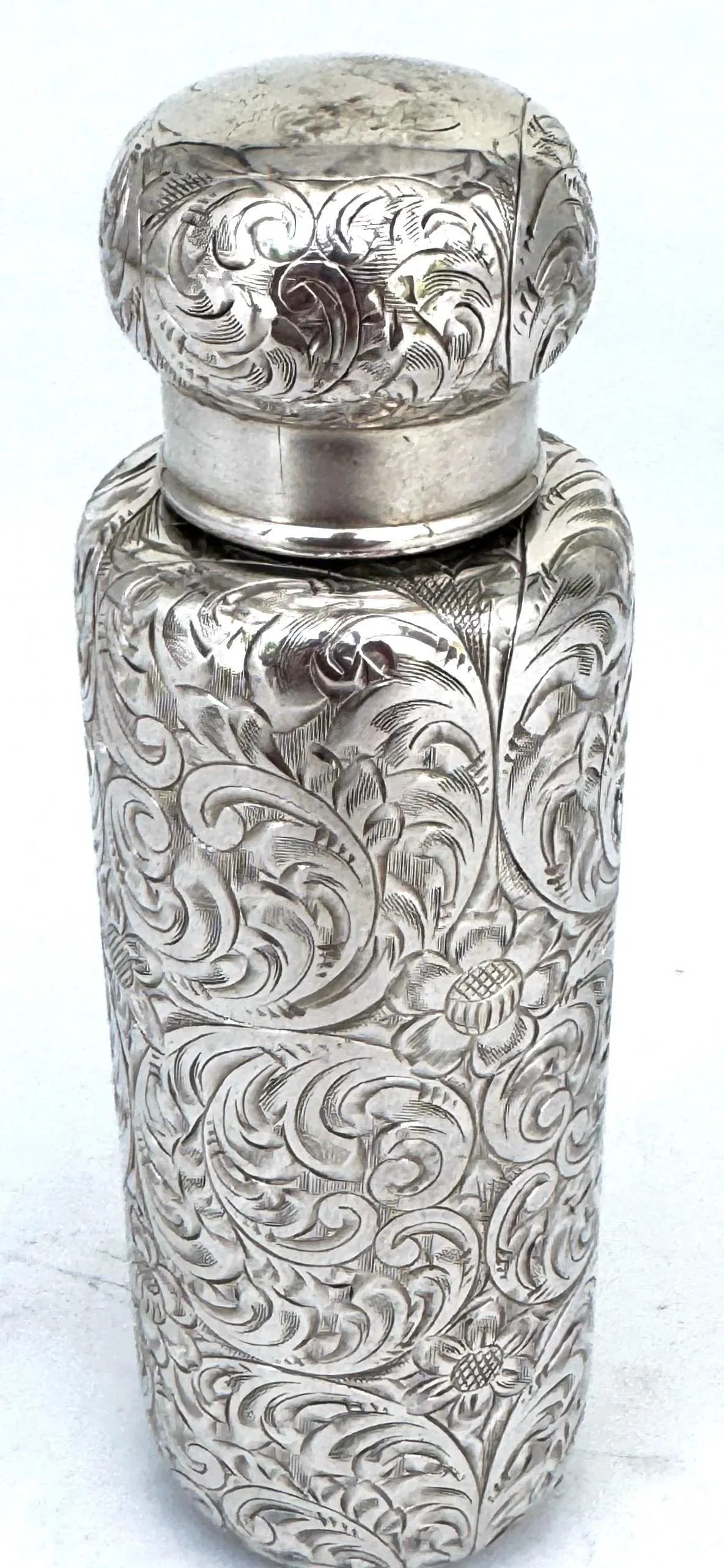 Aesthetic Movement Tiffany & Co. Hand-Engraved Sterling Silver Pocket Flask - 5