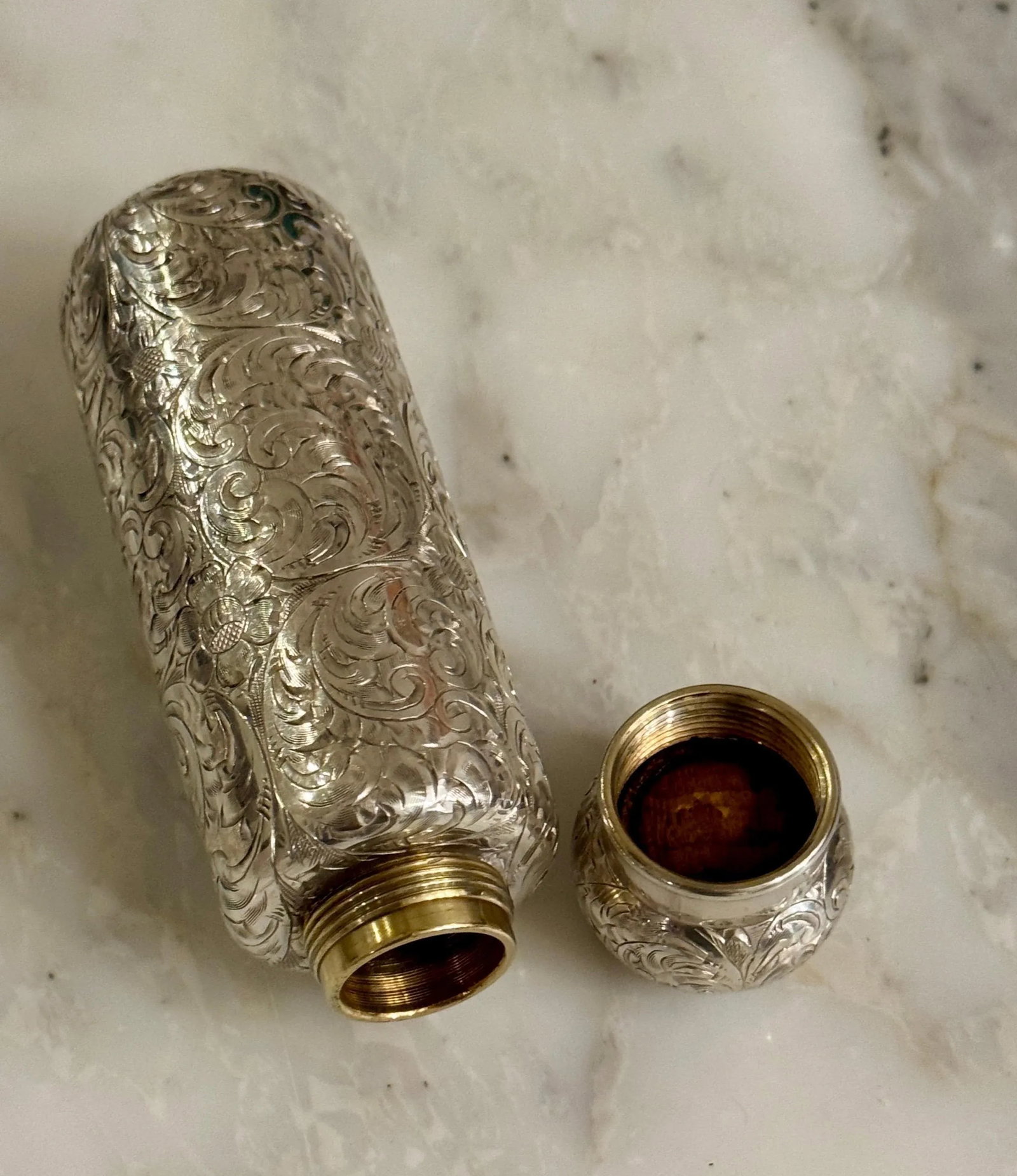 Aesthetic Movement Tiffany & Co. Hand-Engraved Sterling Silver Pocket Flask - 8