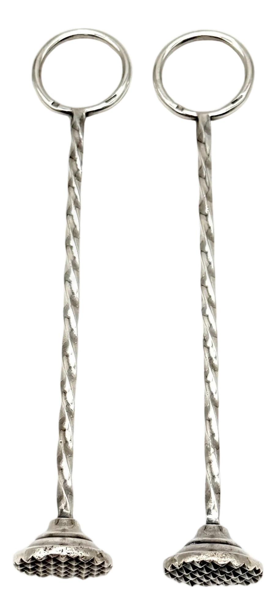 Pair of Continental Silver Cocktail Muddlers, Early 20th Century (1 of 9)