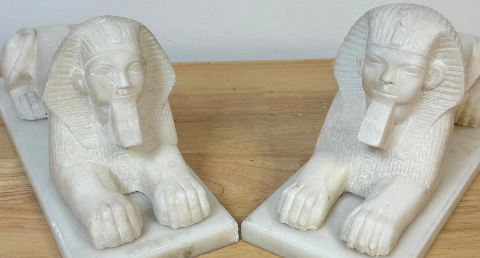 Pair of 19th Century Grand Tour Hand-Carved Marble Sphinx Sculptures - 12
