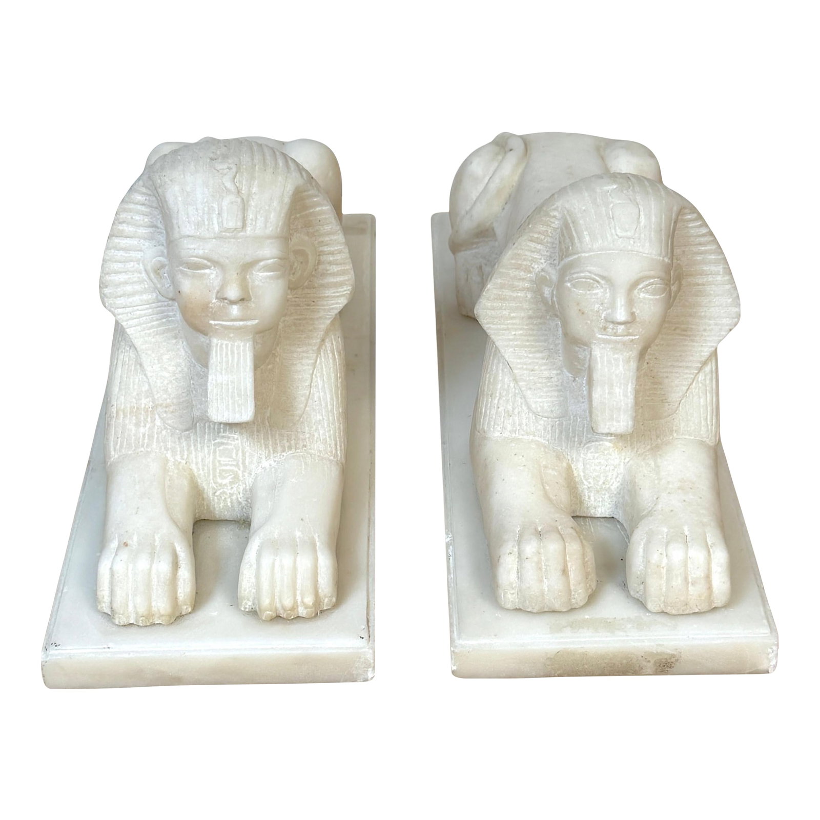 Pair of 19th Century Grand Tour Hand-Carved Marble Sphinx Sculptures (1 of 12)