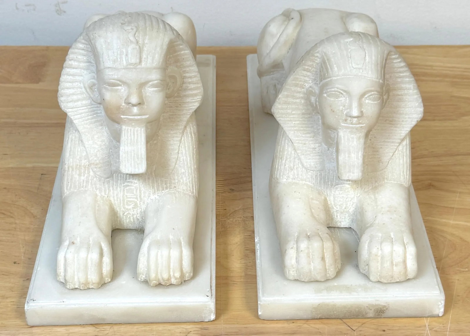 Pair of 19th Century Grand Tour Hand-Carved Marble Sphinx Sculptures - 5