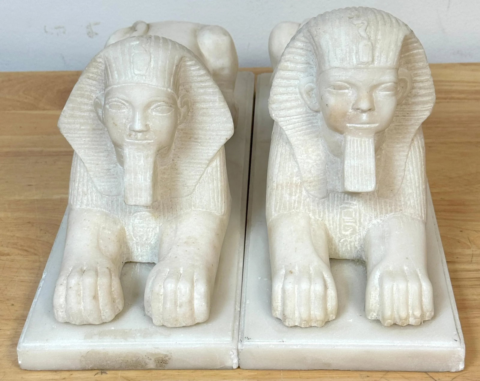 Pair of 19th Century Grand Tour Hand-Carved Marble Sphinx Sculptures - 6