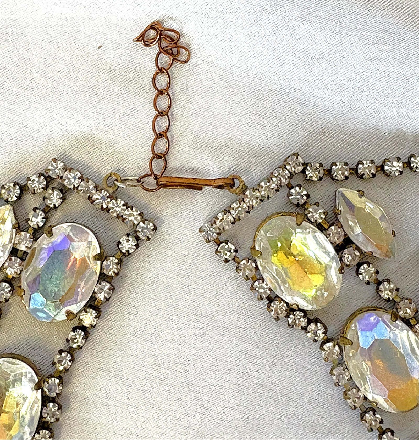 Vintage 'Bijoux' London Runway Rhinestone Bib Necklace - 5