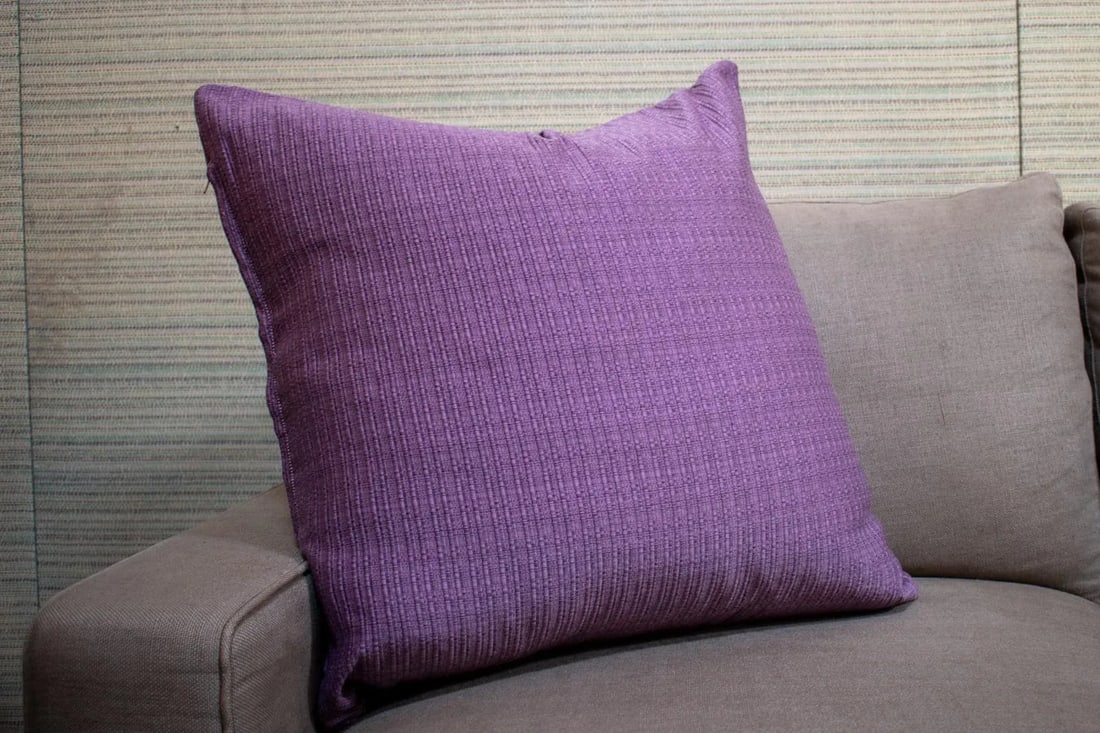 Custom Purple Ribbed Texture Pillows - a Pair - 2