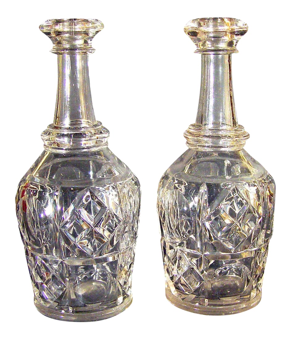 Pittsburgh Glass Bar Bottles or Decanters Bakewell Pears & Co. - A Pair (1 of 3)