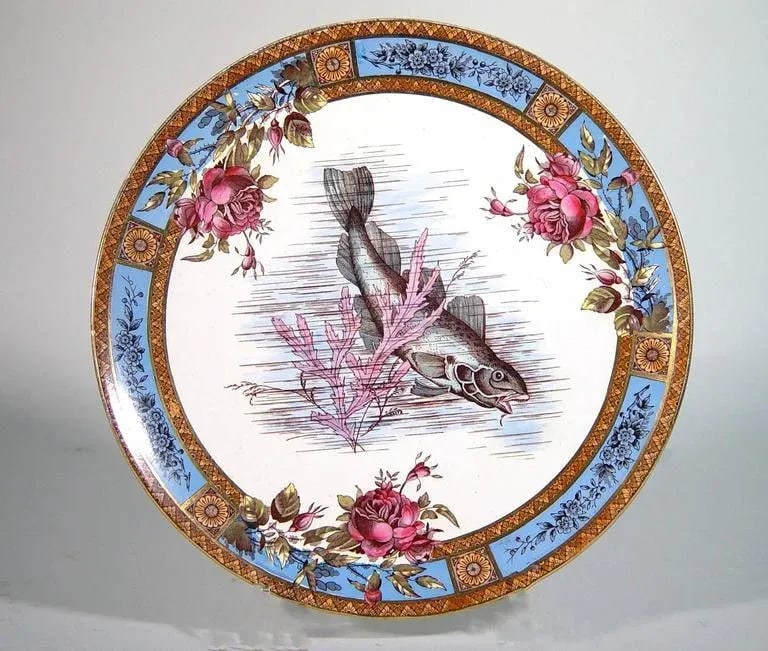 Fish Garfield Pottery Earthenware Plates Wood & Hulme - Set of 6 - 3