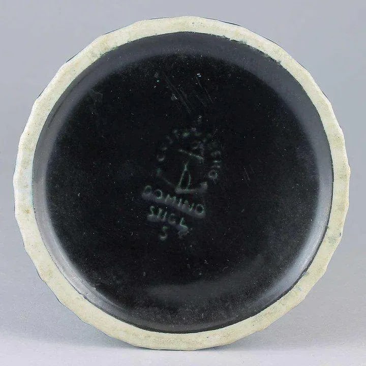 Stig Lindberg Stoneware Conical Vase- Domino Series, Black/White, Gustavsberg, 1954 - 3