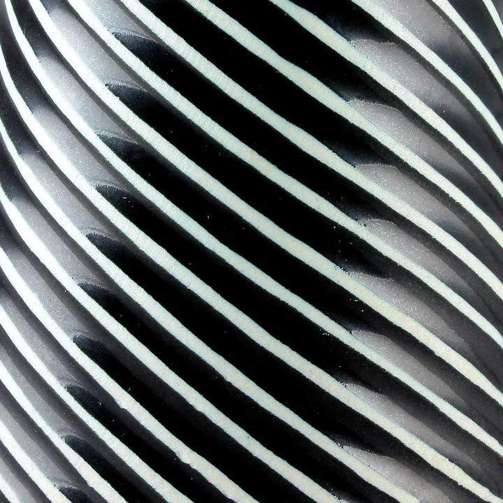 Stig Lindberg Stoneware Conical Vase- Domino Series, Black/White, Gustavsberg, 1954 - 7