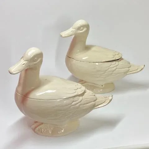 Italian Creamware Trompe l'Oeil Tureens in the Form of Ducks, Nove Di Bassano - 2