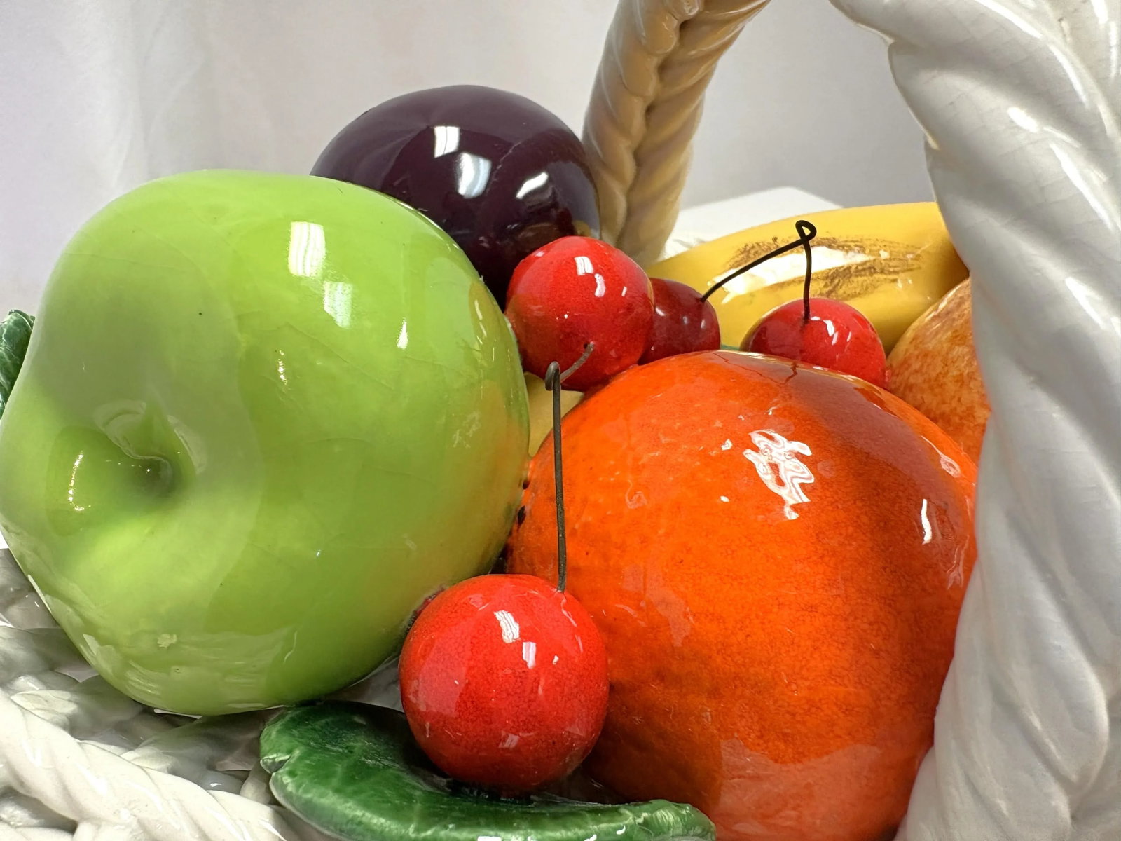 Vintage Italian Majolica Fruit Basket - 15