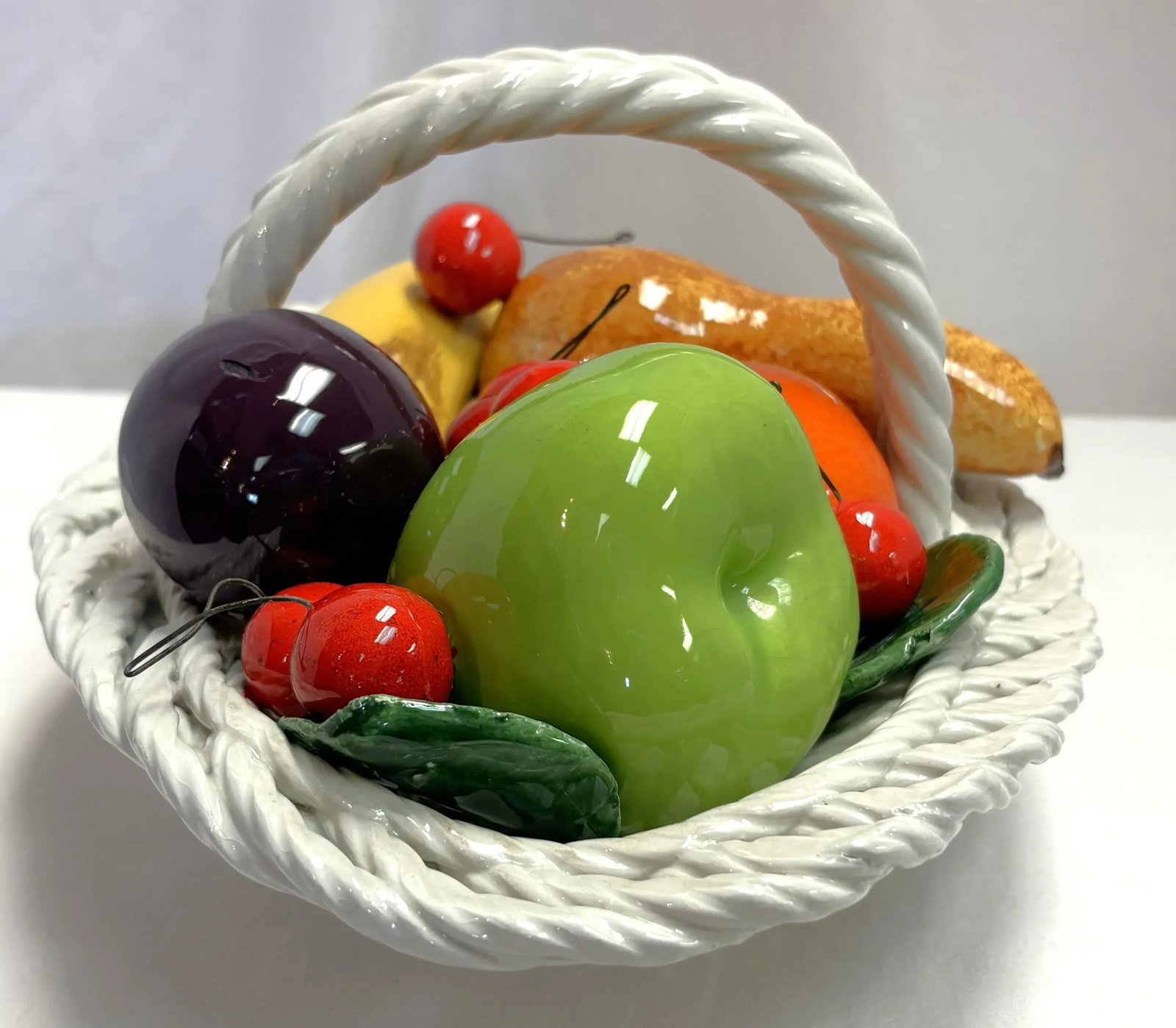 Vintage Italian Majolica Fruit Basket - 2