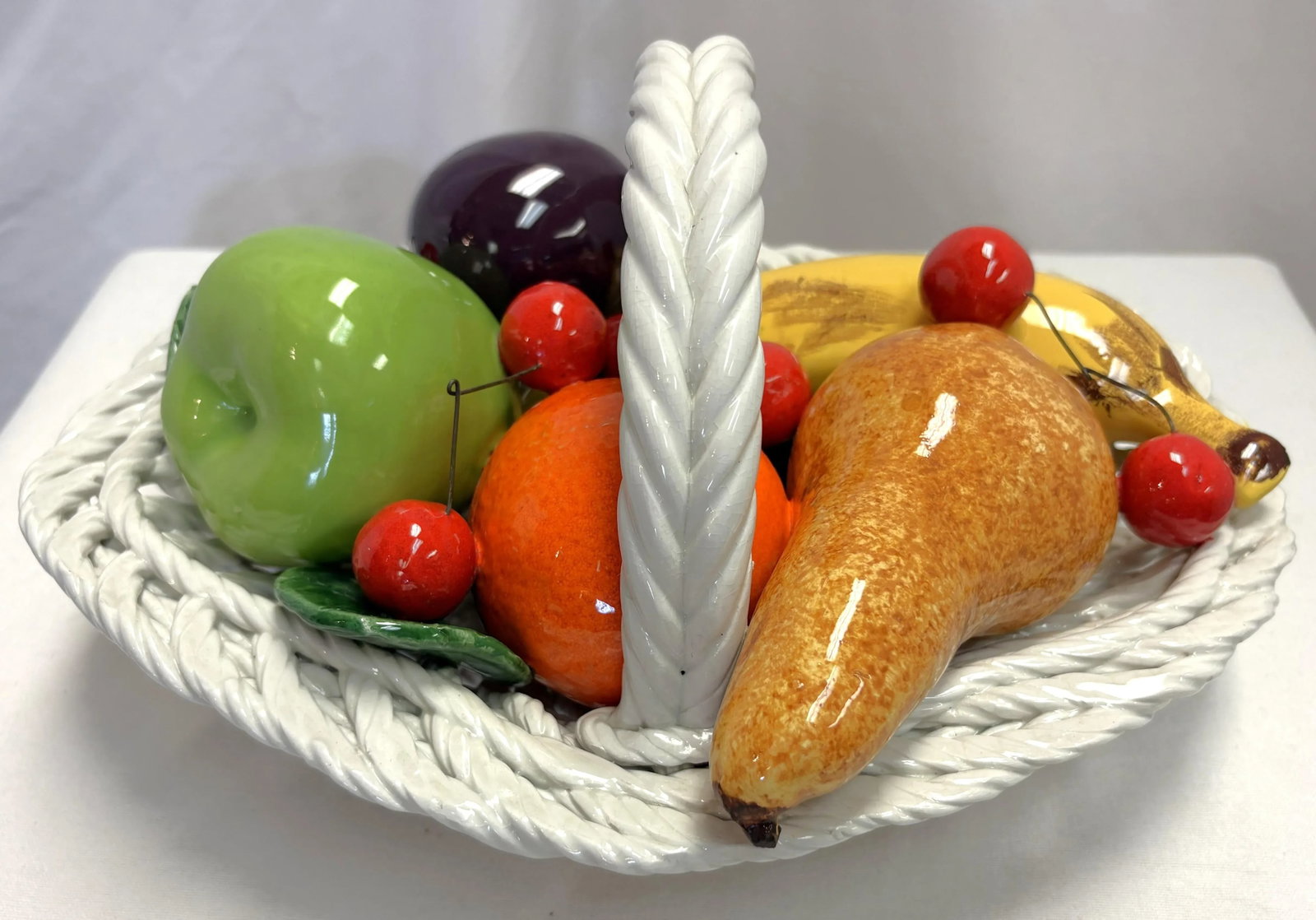 Vintage Italian Majolica Fruit Basket - 6