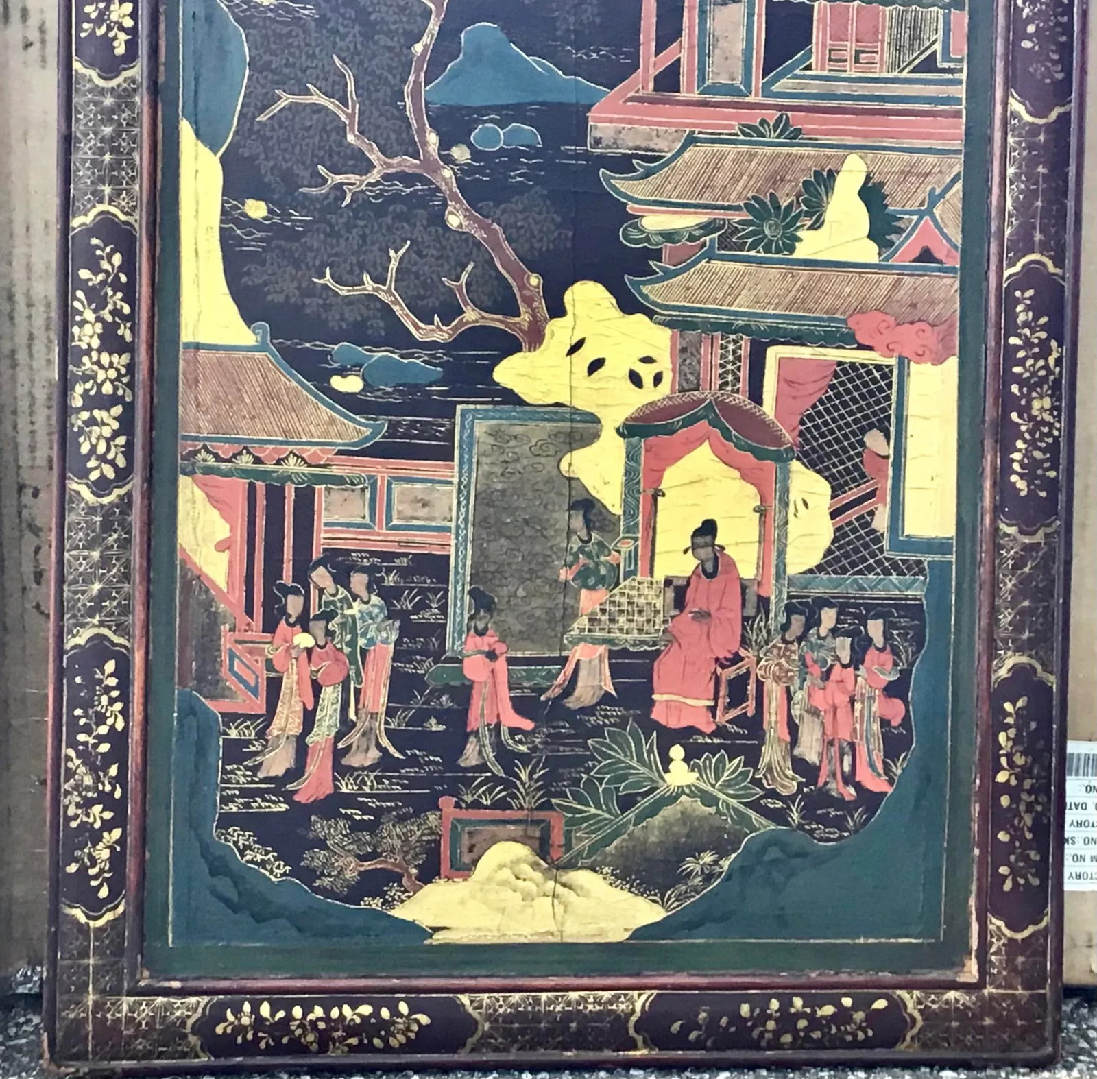 19th Century Chinoiserie Decorated Lacquer Panels - a Pair - 6
