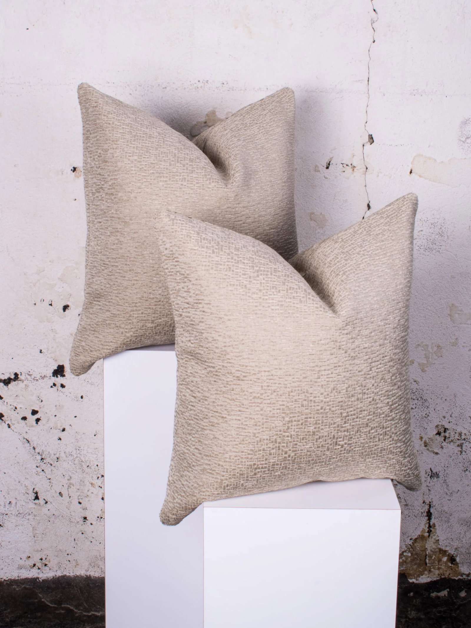 Contemporary Custom Neutral Textured Pillows- a Pair - 5