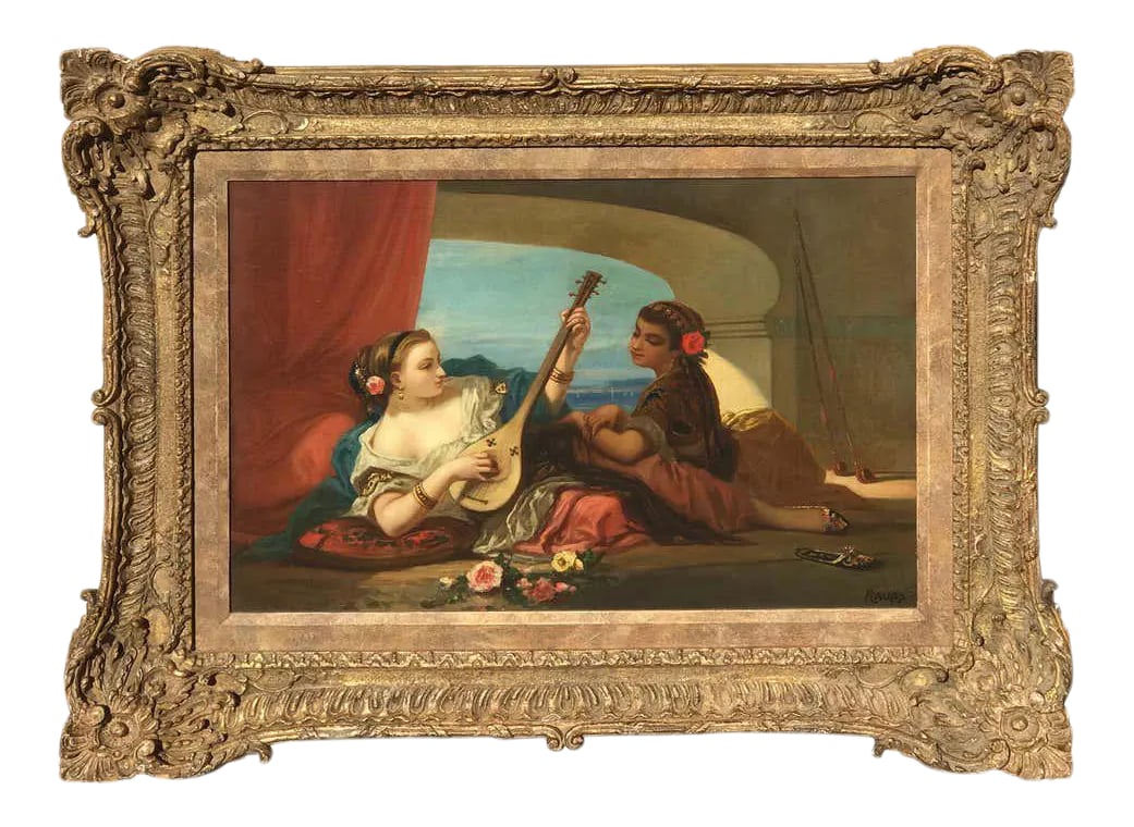 Late 19th Century Continental School Style Oil Painting on Canvas, Signed Raupp (1 of 13)