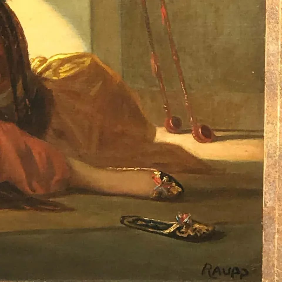 Late 19th Century Continental School Style Oil Painting on Canvas, Signed Raupp - 2