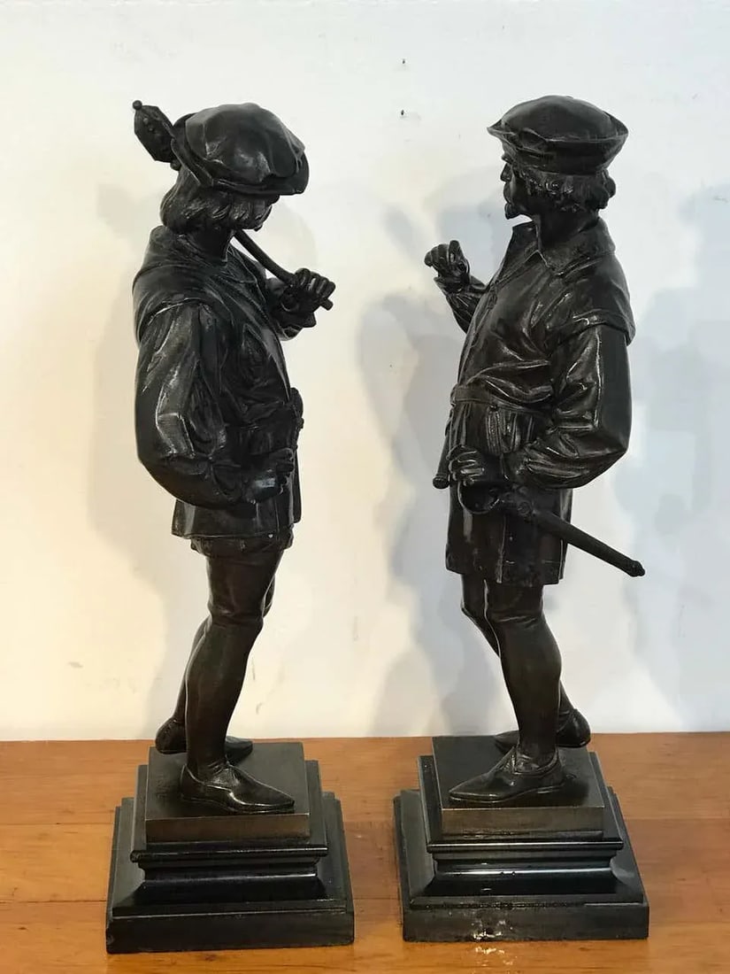 Late 19th Century Antique Bronzes of Standing Turks, Signed Guillot - a Pair - 10
