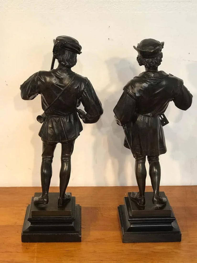 Late 19th Century Antique Bronzes of Standing Turks, Signed Guillot - a Pair - 12