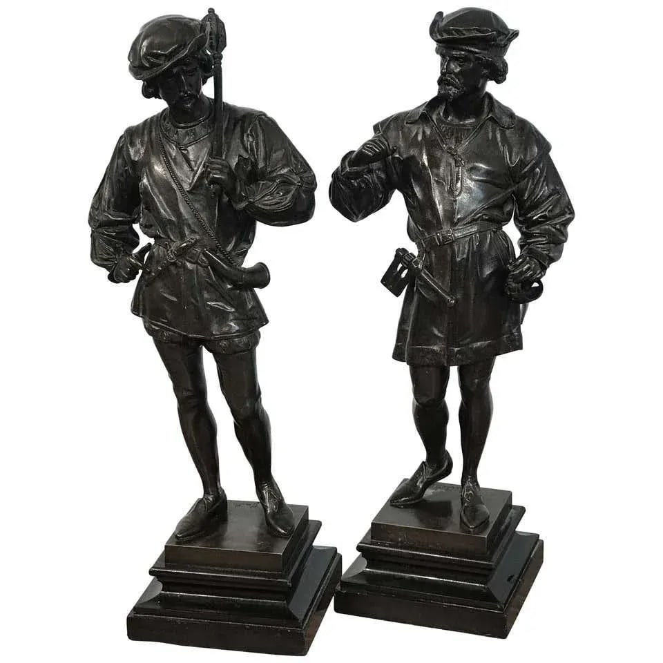 Late 19th Century Antique Bronzes of Standing Turks, Signed Guillot - a Pair - 13