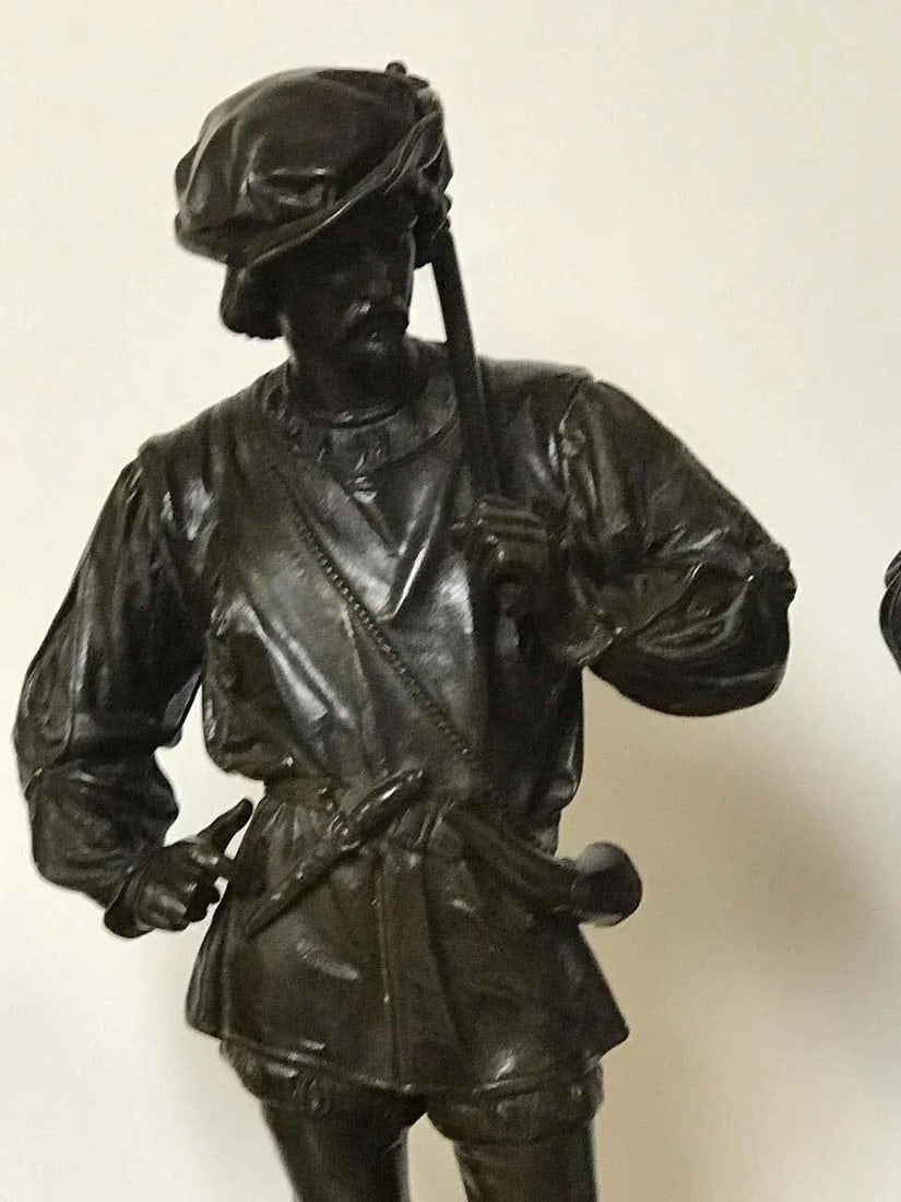 Late 19th Century Antique Bronzes of Standing Turks, Signed Guillot - a Pair - 7