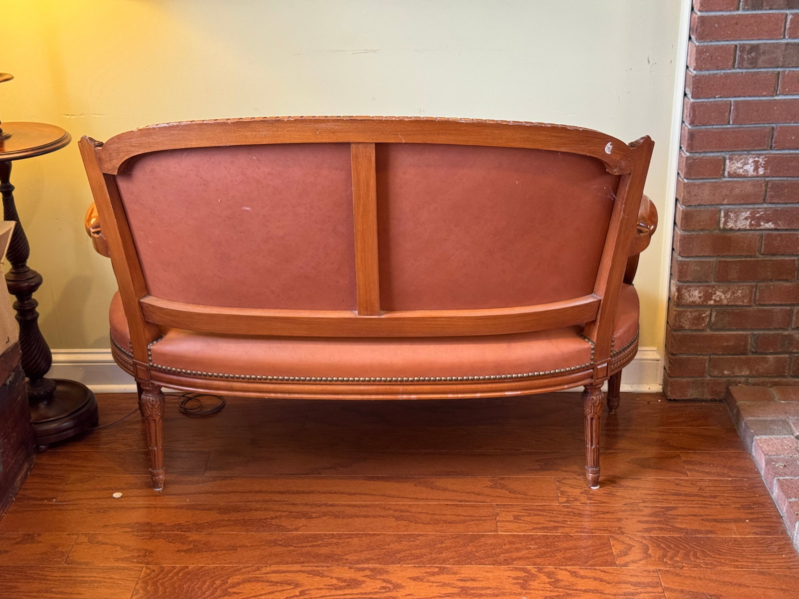 4-Piece French Louis XVI–Style Leather Seating Set "” Settee & 3 Armchairs - 4