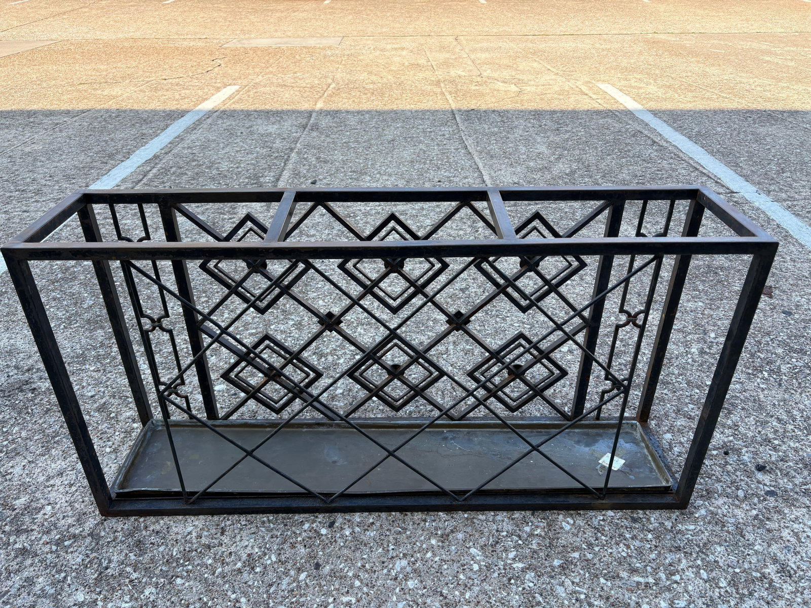 1930s French Art Deco Wrought Iron Umbrella Stand - 7