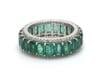 Natural 5.50 cts emerald & 0.75 cts diamond ring in 14k gold - 6