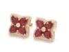 2.52 Ct Natural ruby and 0.39 ct diamond earring in 18k gold - 16