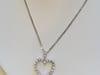 1 Carat Diamond Heart Pendant/ Necklace 14 Karat White Gold with Chain - 16